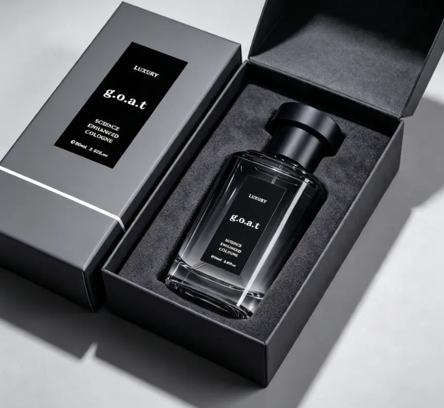 Premium G.O.A.T Science Enhanced Cologne For Men, Rich Balanced Woody Marine Fragrance 8–12 Hour Stable Sillage, Minimal Dark Grey Hard Gift Box With Soft Velvet Insert, Best Holiday Business Gift For Mature Gentlemen