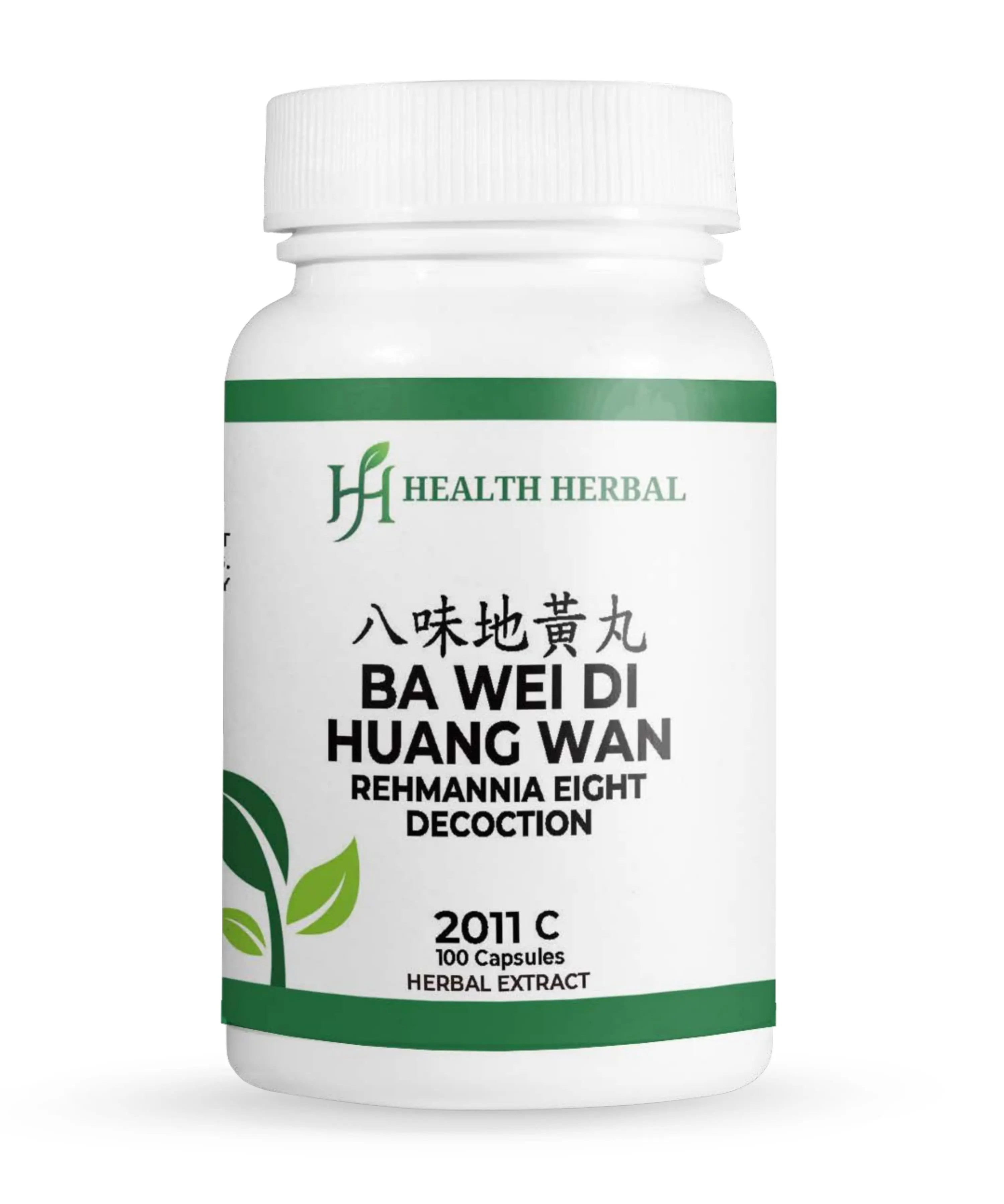 2 Bottles Health Herbal Rehmannia Eight Lower Body Vitality Capsules 100 Gelatin Capsules with 5:1 Herbal Extract for Core Warmth and Vitality