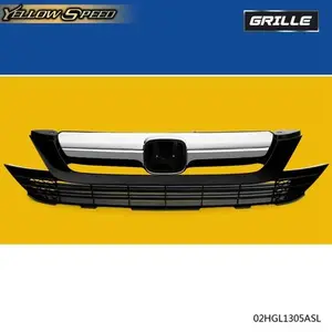 Fit For 2007-2009 Honda CRV CR-V Front Upper & Lower Bumper Grille Chrome Grill