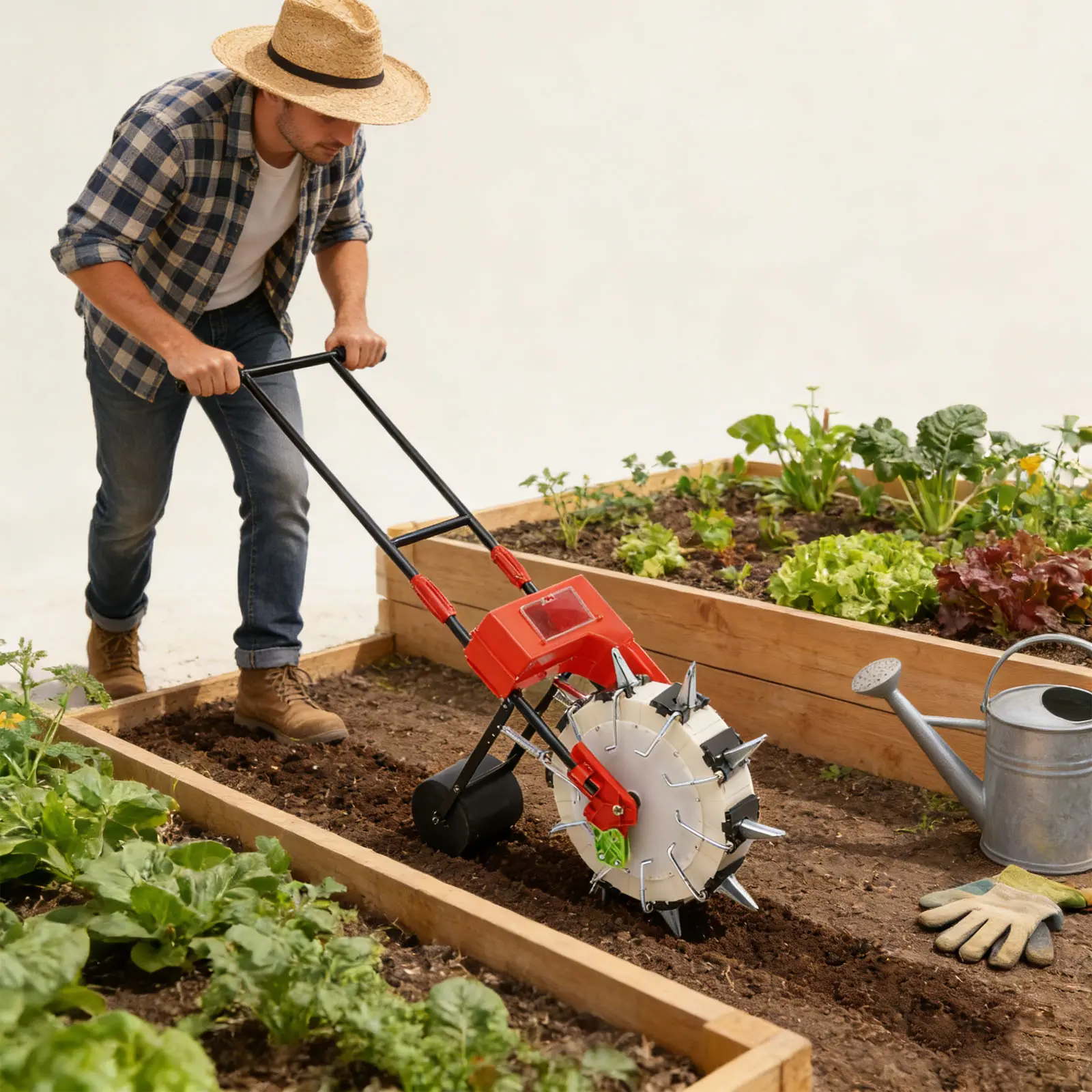 Hand Push Seeder Machine With 10 Nozzles For Home Garden Farm Planting  home essentials