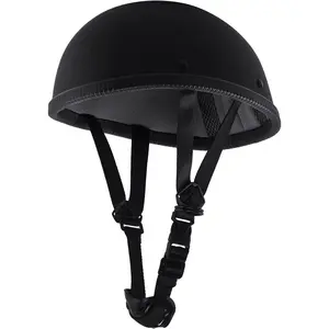 Sange DOT-Certified Motorcycle Half Helmet - Quick-Release Strap, Open-Face Retro Design for Cruiser, Scooter Riders