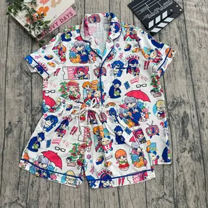 Perrsona 4 Golden P4G P4R Game Satin Pajamas Set Long Sleeves And Short Sleeves Set