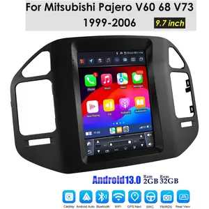 [Hizpo] 9.7 inch Screen for Mitsubishi Pajero V60 V68 V73 1999-2006 Car Android 13 Multimedia Radio Stereo Carplay GPS Navigation
