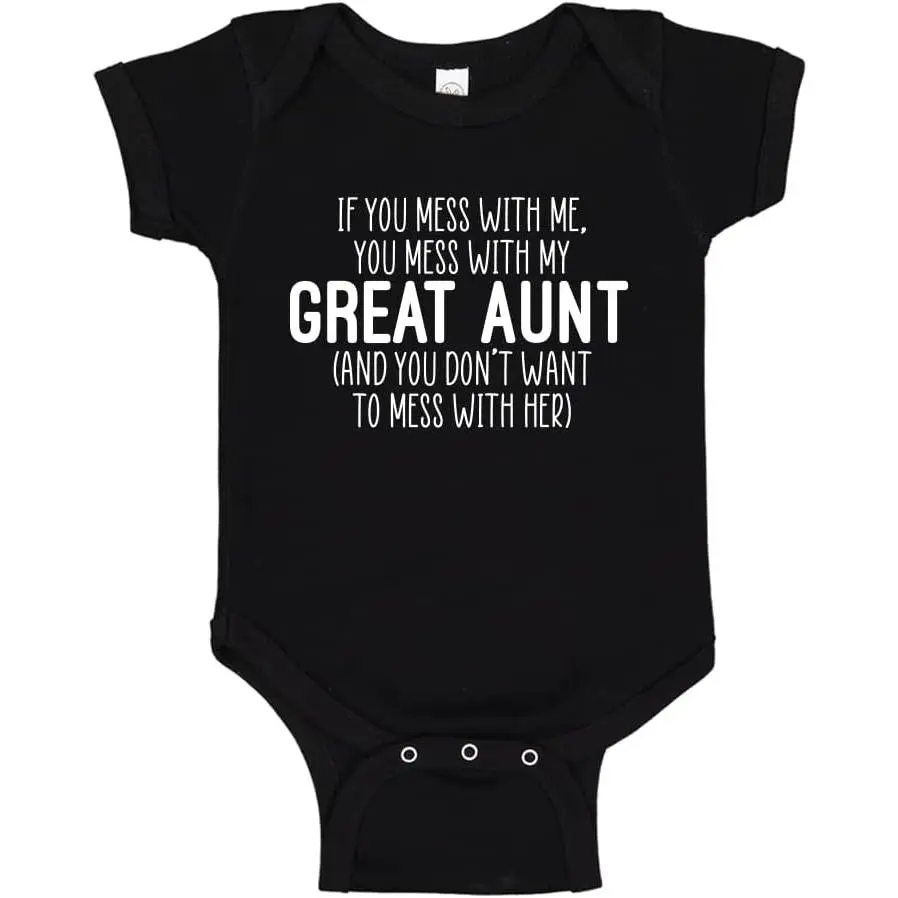 Great Aunt Baby Clothes Don't Mess with My Great Aunt Infant Bodysuit For Boys and Girls