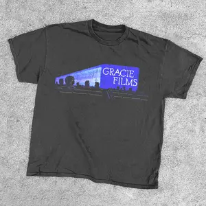 GRACIE FILMS VINTAGE BLACK T-SHIRT SWEATSHIRT HOODIE MADE IN USA
