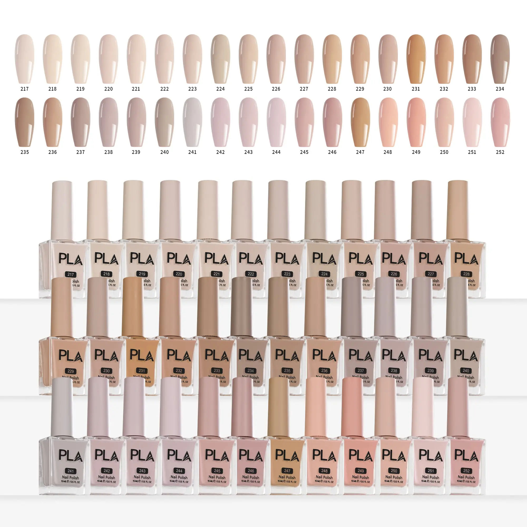 PLA Oil Lacquer Nail Polish Collections | HEMA-Free | TPO-Free | 18 or 36 shades