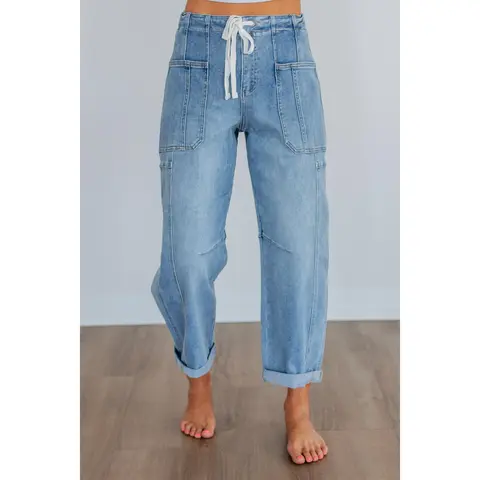Kodi Risen Cargo Jeans - Light Wash