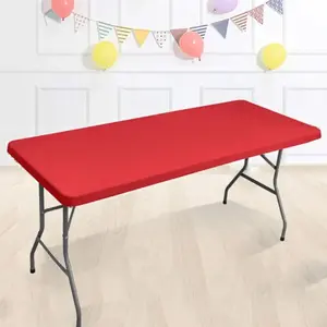 Soft and elastic picnic tablecloth, foldable, elastic fit tablecloth, solid color, tear-resistant, garden table cover, for rectangular tables, Folding Table Cover