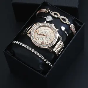Four-piece women's fashion watch bracelet set watch women's watch quartz watch new style woman
