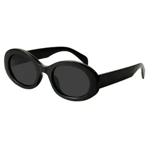 1pc Retro Oval Unisex Stylish Sunglasses - 90s Vintage Shades, Sunglasses for Women, Ideal for Party & Daily Wear, Perfect Gift Choice