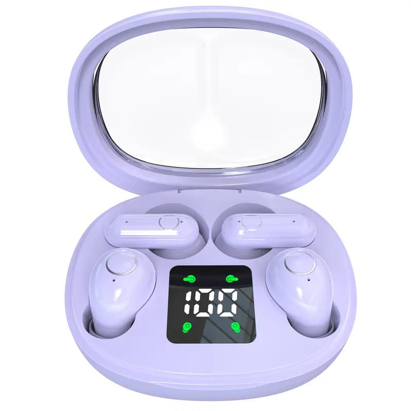 Wireless Bluetooth Headphones Tiny Size Invisible Earbuds Waterproof Headsets With Mic Sleep and Sports Earphones Set 2 Pairs Mini Short Handle Design for Work Sport Sleeping comfortable