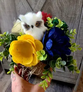 Wizarding Owl Wood Flower Arrangement