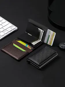 2026 Men's RFID Blocking Ultra-Thin Front Pocket Wallet, Smart Pop-Out Card Holder for Safe Storage, Ideal Gift for All Seasons, RFID Card Organizer and Protector