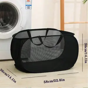 1pc New Foldable Laundry Basket Laundry Basket Foldable Storage Large Capacity Laundry Basket Bathroom Storage Basket Laundry Hamper, Washing Basket Bathroom Organizer, Basket, Storage Basket, Foldable Laundry Basket