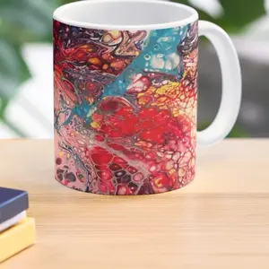 Liquid Hot Magma Coffee Mug with Vibrant Colorful Design Perfect for Your Beverage Enjoyment Drinkware Ceramic