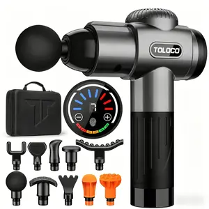TOLOCO Cordless Massage Gun for Athletes – Quiet Deep Tissue Massager, 10 Attachments, USB Rechargeable, Perfect Pain Relief Gift