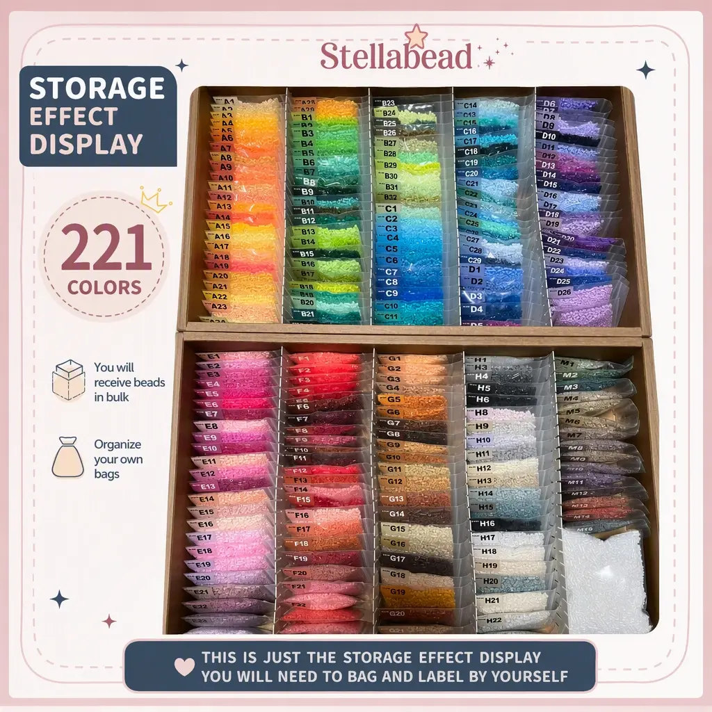 Stellabead Fuse Beads Refill Pack, 120-221 Color Options with 1000pcs Per Color