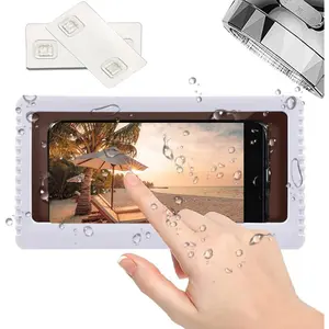 Waterproof Bathroom Phone Case, White, 1-White