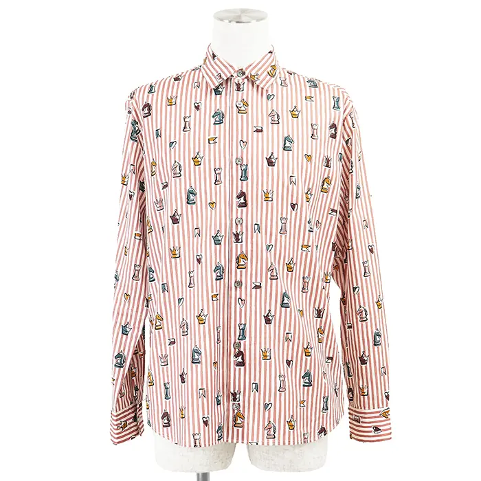 Pre-owned HERMÈS Cotton Small Leather Goods Hermes Playground Long Sleeve Shirt