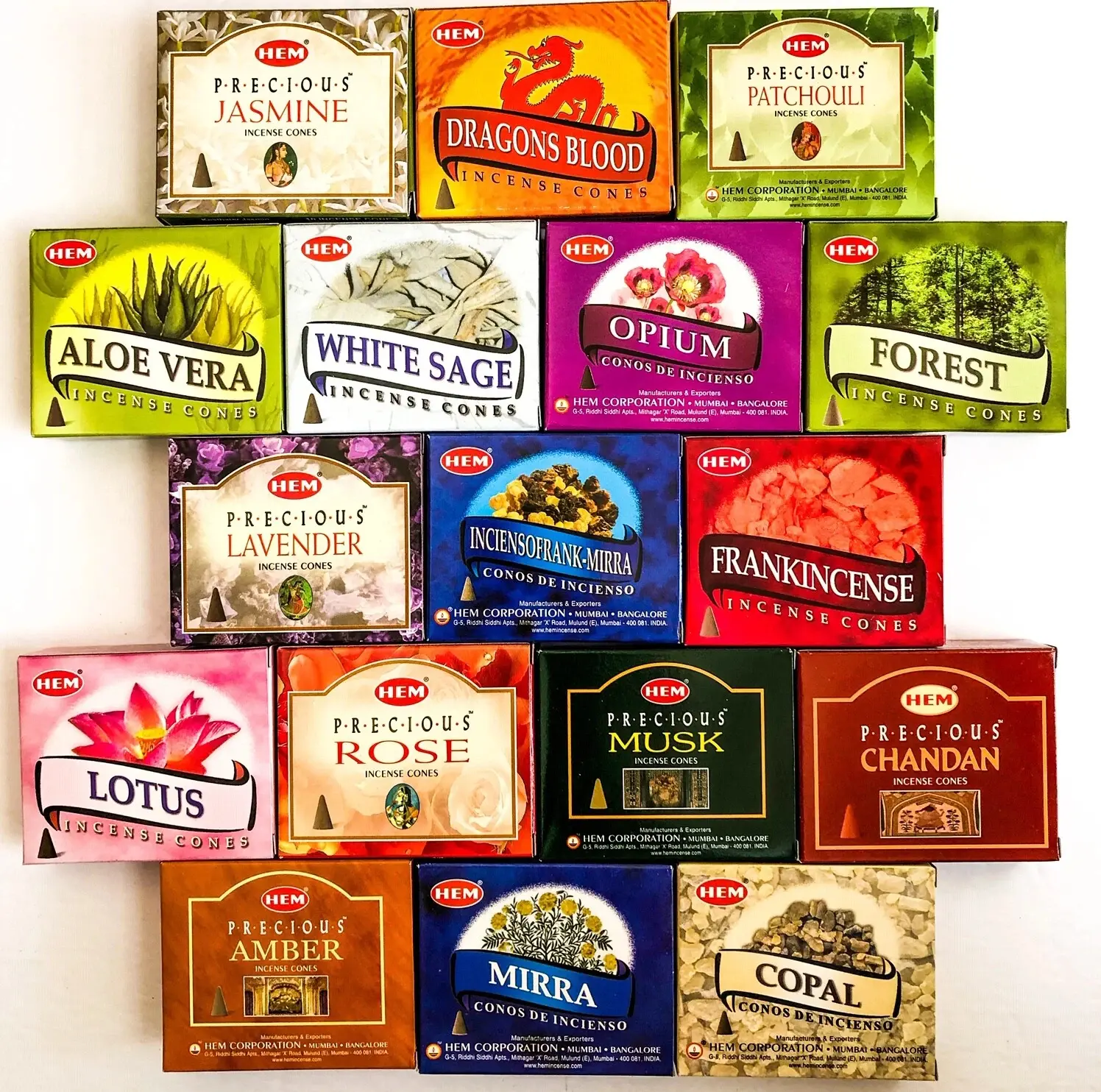 Lot 100  Sampler Incense Cones Mix N Match - 10 Assorted Scents