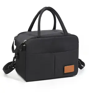 Crossbody thickened aluminum foil lunch bag, outdoor picnic fresh-keeping ice pack, portable insulated bag