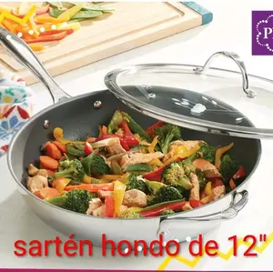 Sartén Antiaderente de 12 Pulgadas para Cocina Eficiente y Segura