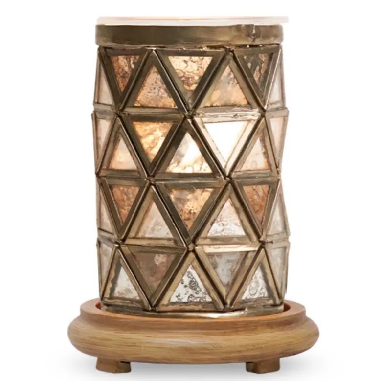 Golden Mirage simmering light warmer to smell your non-toxic sprinkles wax melts please see description