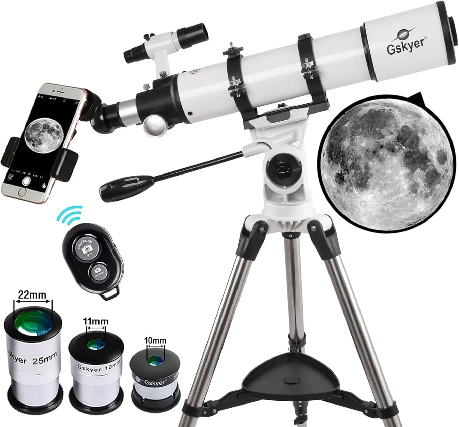 Gskyer Telescope - 90x600mm AZ Astronomical Refractor Telescope telescope  5000x webb space telescope g skyer Christmas Gift