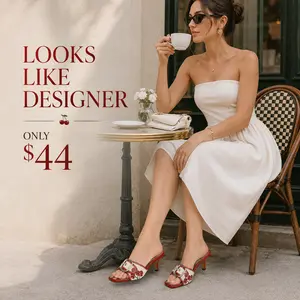 Women's Luxury-Inspired Kitten Heel Sandals – Elegant & Comfortable - Daily Wear, Burgundy Cherry Red, Black Comfortable Slip-On Footwear, Classic Sandals, Daily Wear Sandals