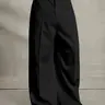 Wide Leg Dress Pants Elegant Baggy Trousers with Pockets