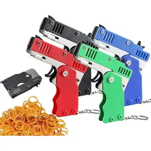 Rubber Band Gun Pistol Alloy Kid Outdoor Party Gift Boyfriend Gift Funny