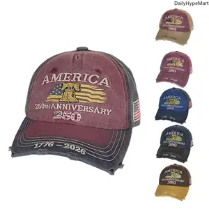 Baroque US 250th Anniversary Embroidered Baseball Cap - UPF 50+ Adjustable Snapback Hat, Sports Outdoor Hat for Adults, Fashion Accessory for Daily Outdoor Activities, Sports Outdoor Hats