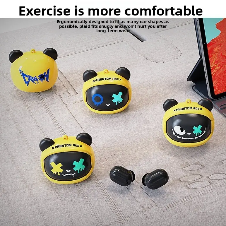 Rotating Face-Changing Electronic Bluetooth Earbuds - In-Ear Anti-Slip Headphones with Stereo Speakers, 360° Surround Sound Effect, Low Latency Gaming Mode, Waterproof Design, High-Definition Audio, Long-Lasting Battery, Music & Phone Call Functionality