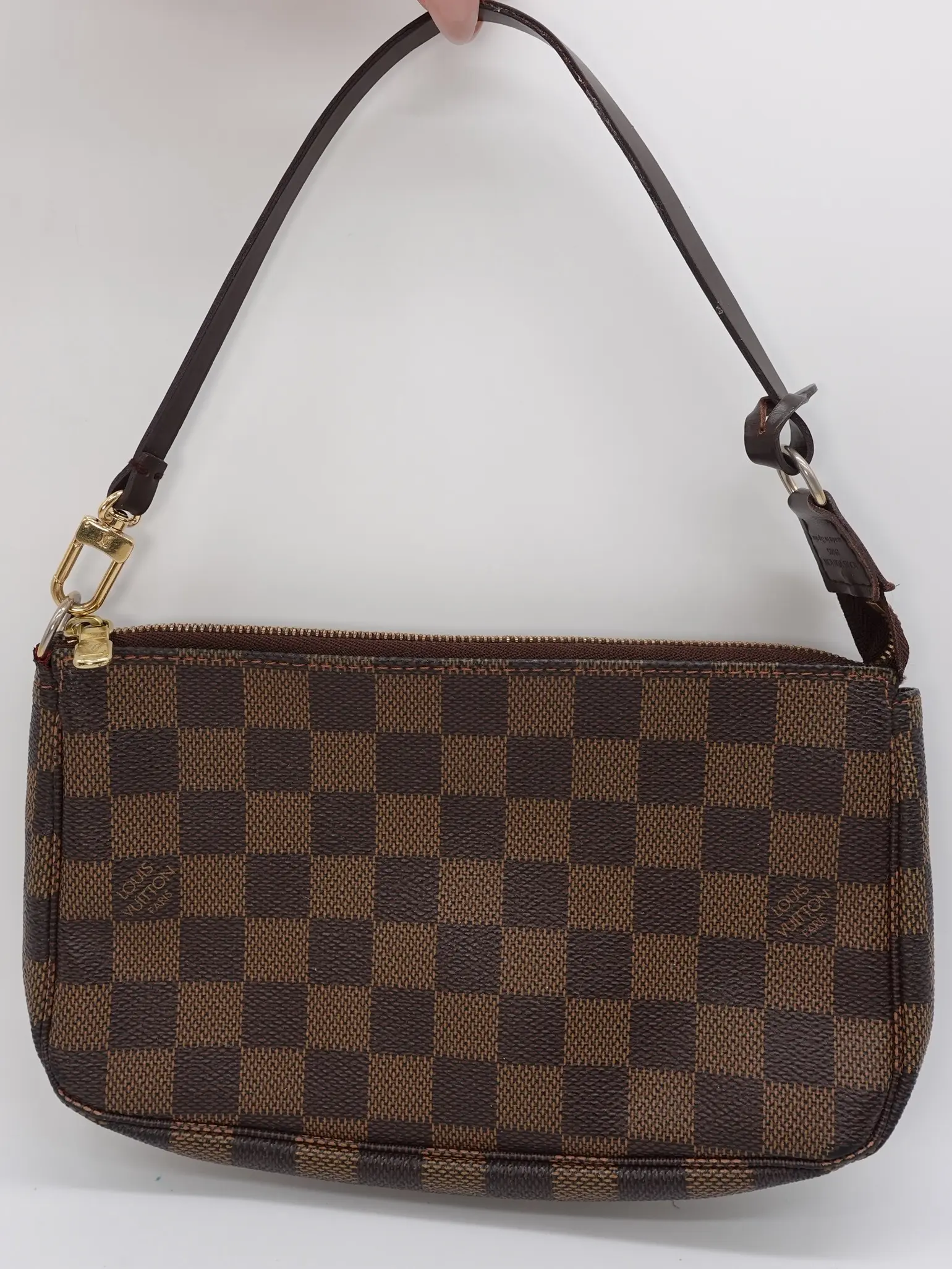 Pre-owned Louis Vuitton Coated Canvas Mini Bags Damier Ebene Pochette Accessories