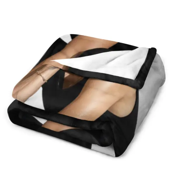 Soft Funny Throw Blanket K-Pop Black Tank Top PortraitPrinted Flannel Blanket in a Modern Style, Digitally Printed,Suitable for All Seasons, Perfect for Sofas, Offices, AndTravel - an Ideal Gift for Valentine'S Day, Easter, Ramadan,St. Patrick'S Day