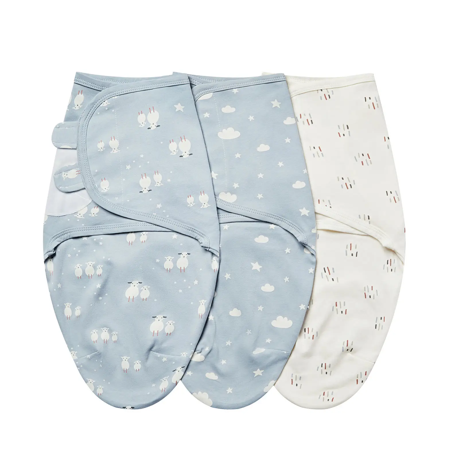 Insular Baby Swaddle Blankets – Cotton Newborn Baby Sleepsack Set & Breathable Cotton Toddler Sleep Sack, 3-Pack Adjustable Wraps for Boys & Girls