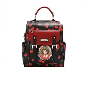 NIKKY CHERRY Convertible Backpack/Shoulder Bag in Vegan Leather with Adjustable Straps & Multiple Pockets for Versatile Carry Options