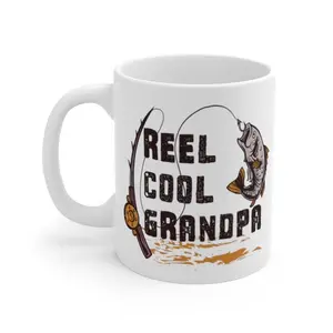 Reel Cool Grandpa Mug, Grandpa Fishing Mug, Father's Day Gift for Grandpa, Fishing Gift for Grandpa