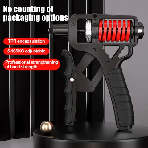 Unisex Adjustable Resistance Fitness Grip Strengthener - 11 lbs to 360 lbs Hand Exerciser, Forearm Trainer, Finger Stretcher, Stress Relief Ring, Fitness Accessory for Golf, Boxing, Compact Gym Bag-Friendly, All-Size Fit, Pullup Boost