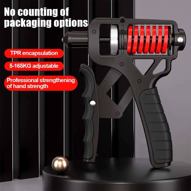 Unisex Adjustable Resistance Fitness Grip Strengthener - 11 lbs to 360 lbs Hand Exerciser, Forearm Trainer, Finger Stretcher, Stress Relief Ring, Fitness Accessory for Golf, Boxing, Compact Gym Bag-Friendly, All-Size Fit, Pullup Boost