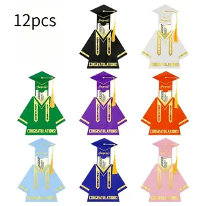 12pcs 3D Graduation Card Holders, Perfect As Party Favors And Candy Holders, An Ideal Choice For Decorating Your Graduation Celebration