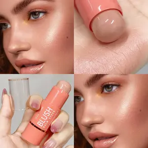 Korean Blush Contour Stick, Long-Lasting Matte Finish, Rich Pigmentation, Waterproof, All-Day Wear, Suitable for All Skin Types, Daily Makeup