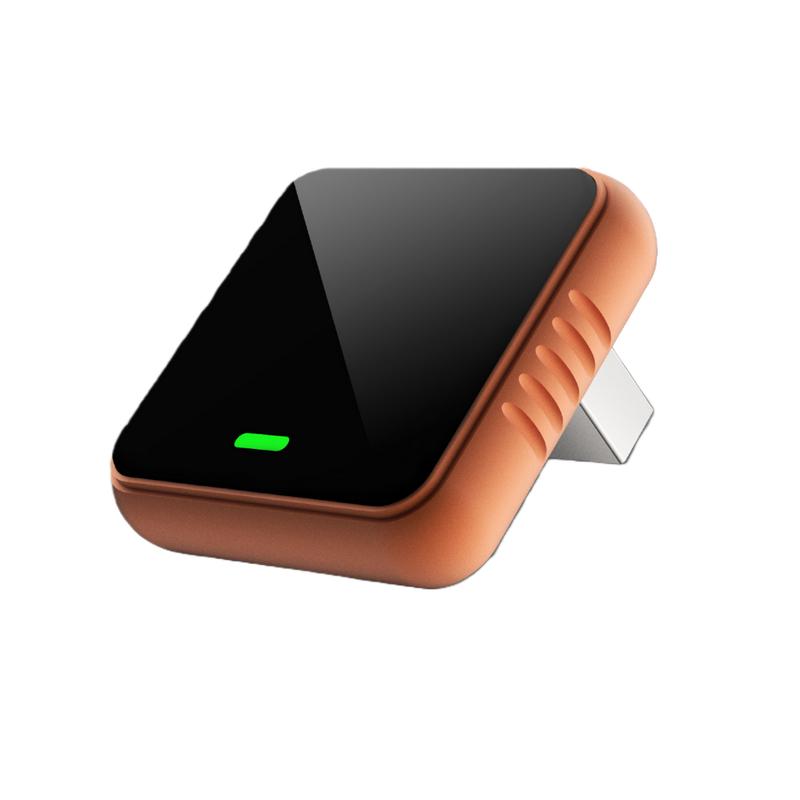 2026 Wireless CarPlay Adapter for iPhone & Android Fast Connection Zero Latency Hands-Free Calling & Charging Compact Orange Design