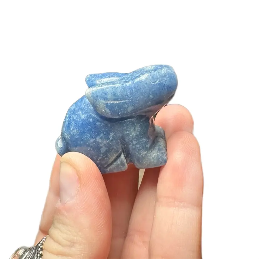 Blue aventurine crystal bunny