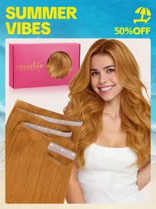 WENNALIFE Butterfly Weft Hair Extensions Human Hair, Genius Weft Hair Extensions Jet Black Add Volume and Length Real Human Hair Reusable Invisible Sew in Extensions #Summervibes