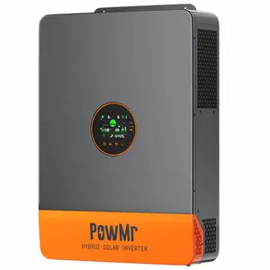 PowMr 10KW Split Phase 48V to 120/240V AC 10000W Solar Inverter, UL1741 10KW Pure Sine Wave Hybrid Inverter with 200Amp MPPT Charge Controller, for 48V Lead Acid, Lithium Battery, User-Define【Parallel】