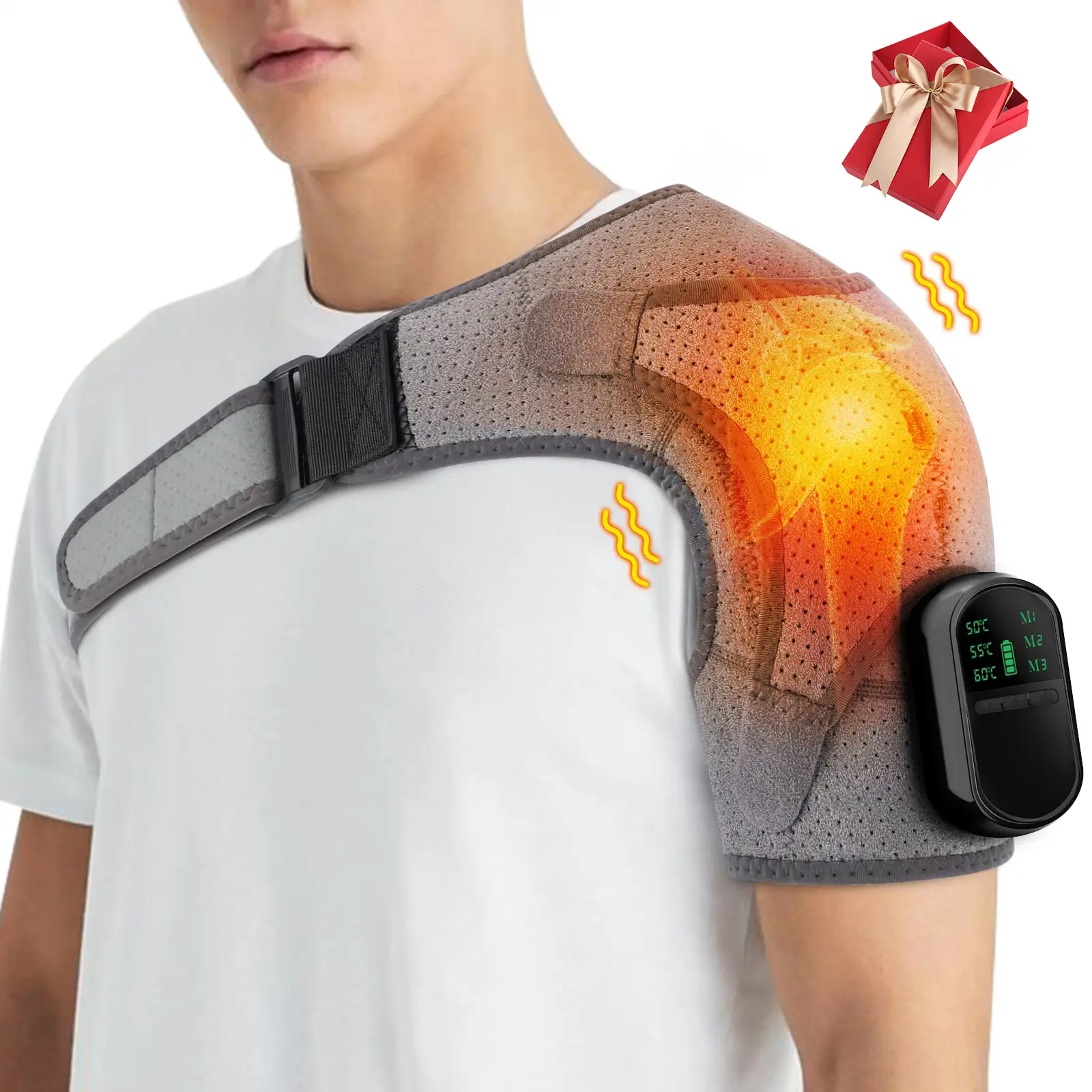 Electric Shoulder, Heating Vibration Massager, Shoulder Massager for Back & Neck, Back Massager, Massagers for Neck and Back Pain Relief, Fascia Release for Neck and Shoulder, Body Care Products, Shoulder Protection, Neck Shoulder Relaxer, Relaxation Aid