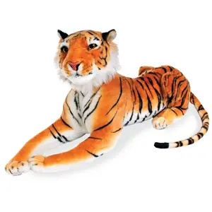 Real Planet™ Orange Tiger Realistic Plush Stuffed Animal