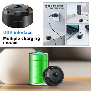 Smart Wireless Security Camera - 2.4GHz WiFi Indoor/Outdoor, USB Rechargeable for Travel/Renters |   Home Pet Monitoring, No SD Card, Mobile App