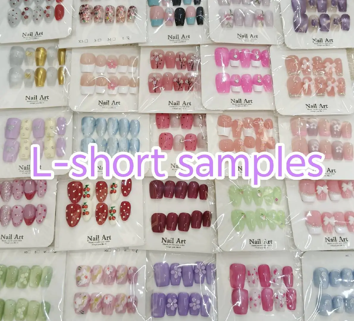 Mona(13057)gc.$20.99-20sets cute press on nails，random style